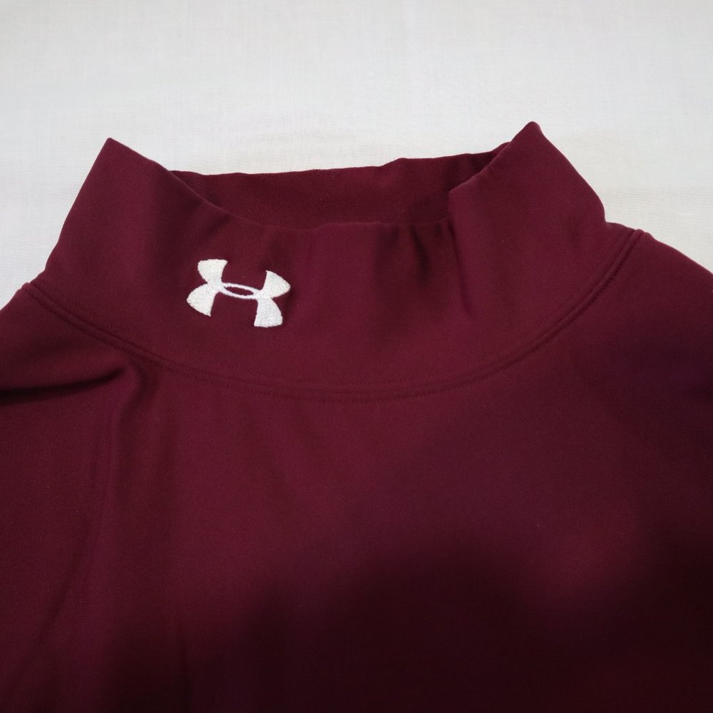 Under Armour Burgundy Dry Fit Long Sleeve Compression Shirt